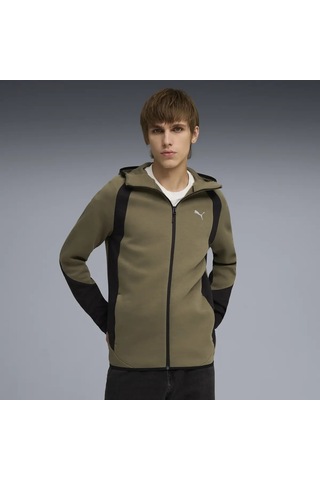 Puma Evostrıpe Fz Hoodie Dk Loden Green Erkek Yeşil Sweatshirt