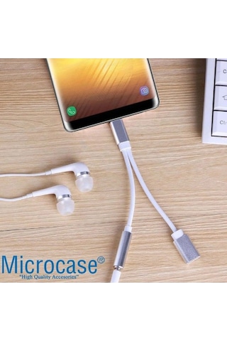 Motorola Moto Z3 Play Type-C Usb C Şarj + Kulaklık Dönüştürücü