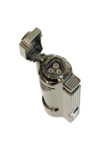 Parmida 3 Torch Pürmüz Delicili Gunmetal Metal Puro Çakmağı - Tr9485