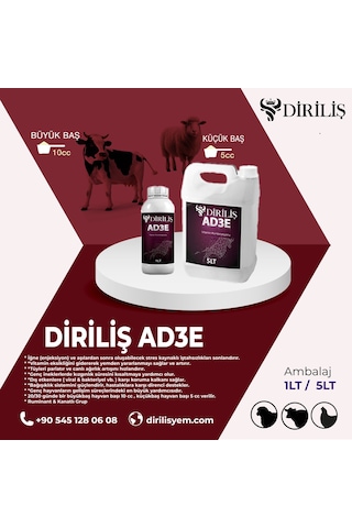 Diriliş Ad3e 5lt Yem Katkı Maddeleri