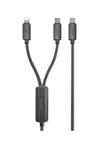 Earldom EC-IC01 1.2 M Çift Çıkışlı 2 in1 PD Hızlı Şarj Kablosu