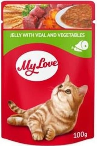 My Love Pouch Dana Etli ve Sebzeli Yetişkin Kedi Maması 100 G