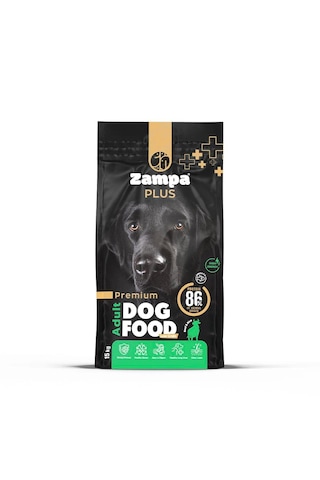 Zampa Plus Premium Biftekli ve Pirinçli Yetişkin Köpek İçin Kuru Mama 15 KG