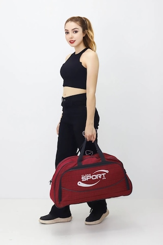Kabin Boy Hostes Tipi Spor Valiz Seyahat Tatil El Ve Omuz Askılı Günlük Kullanım Ve Kıyafet Çantası Kırmızı