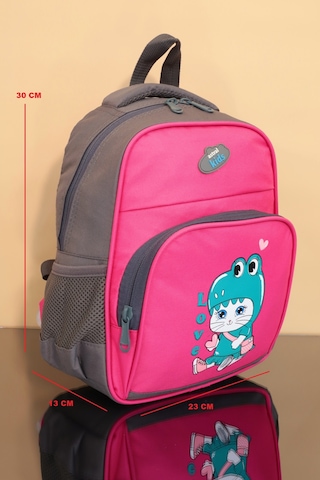 Kidessa 1234 Anatomik Sırtlı Yapılı Unisex Anaokul Çantası-Pembe