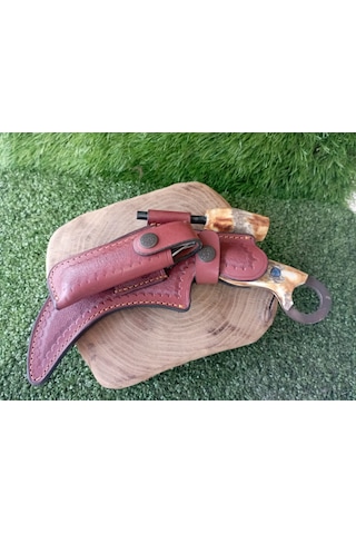 Tctknives El Yapımı Av Kamp Bıçağı Kahverengi