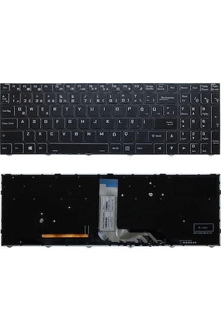 Siyah-rgb-ışıklı, Notebook Klavye - Monster Tulpar T7 V24 İ7-11800h Muadili İle Uyumlu
