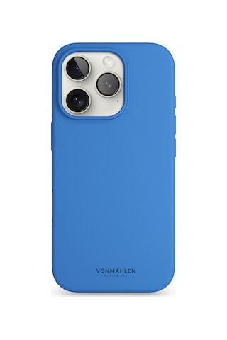 Vonmahlen Apple Uyumlu iPhone 16 Pro Max Magsafe Silikon Kılıf Mavi