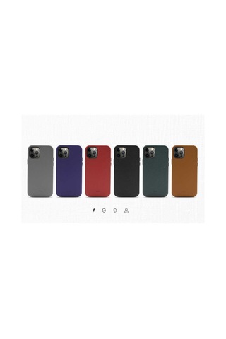 Kajsa Apple Uyumlu iPhone 12 Pro Max Kılıf Suni Deri Kajsa Litchi Kapak ZORE-219023