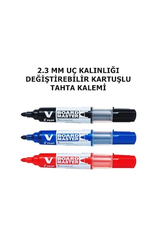 3 Renk Kartuşlu Tahta Kalemi V Board Master Pilot Çok Renkli