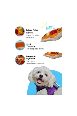 Havhav Pizza Şekilli Interaktif Mama Saklamalı Köpek Oyuncağı