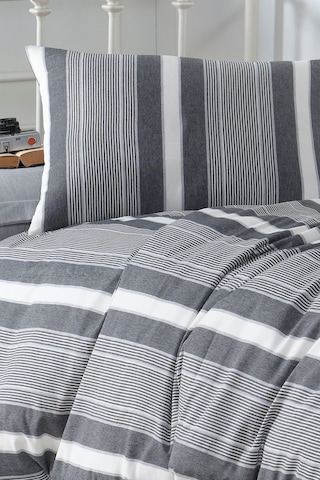 Enlora Home İpliği Boyalı Junior Nevresim Seti Tek Kişilik Dakar Siyah