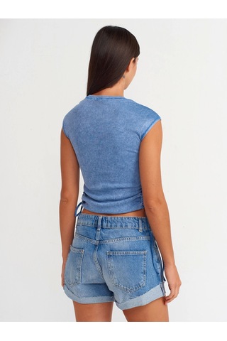Olla Collection Basic Denim Şort-koyu Mavi Koyu Mavi