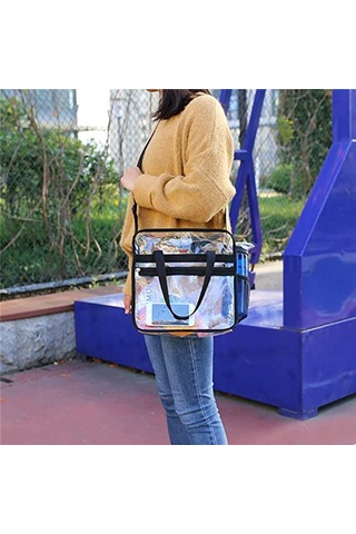 Geekyou Siyah Şeffaf Seyahat Çantaı - Büyük Kapasiteli Pvc Malzeme, Omuz Kayışıyla, Kosmetik Ve Temizlik Malzemeleri İçin Çok Amaçlı