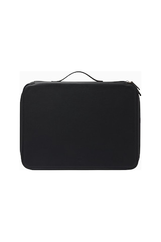 Montroi Laptop Case 15" Deri Kılıf Şık Ve Dayanıklı Tasarım Unisex Çanta El Çantası Siyah