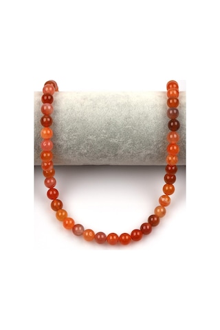 Karnelyan Akik Doğal Taş Dizi 8 Mm Küre Kesim Turuncu