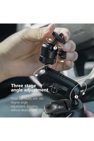 Bloomnest Junnx Jx-gp-14-a Djı Action/gopro Hero 12 Araba Emme Kamera Montaj Braketi Aksesuarı Altın