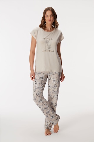Anıl Man11383-1007 Anil Ev Giyim Man11383 11383 Kadın T-shirt Ve Pantolon Takım Gri