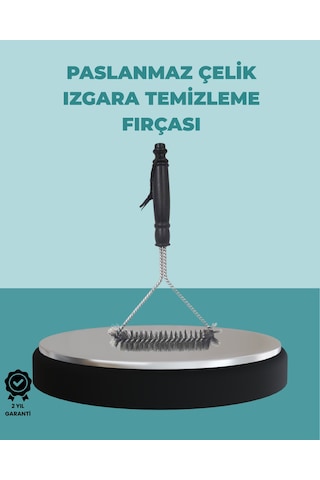 Uzun Saplı Paslanmaz Çelik Izgara Temizlik Fırçası