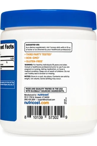 Nutricost Arginine Akg 300 Gr. 100 Servis