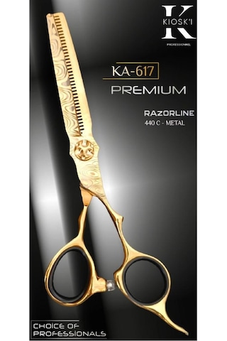 Kioski Profesyonel Premium Lüks Ara Efile Makas 440-c 6 Numara Ka-617
