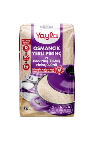 Yayla Osmancık Yerli Pirinç Ve Zenginleştirilmiş Pirinç Ürünü D+b9+fe 1 Kg