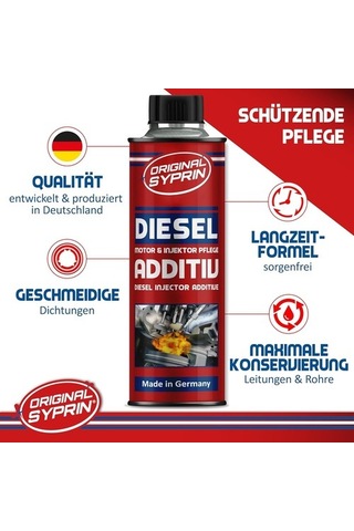 Syprin Dizel Motor - Yakıt Katkısı 250ml, Enjektör Temizleyici, Motor Koruma, Almanya Üretimi - Yakıt Katkıları