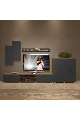 Decoraktiv Eko 6 Mdf Dvd Tv Ünitesi Tv Sehpası Pera - Antrasit