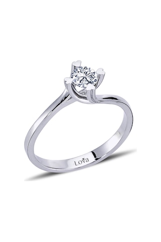 Lova H Renk 0,30 Karat Pırlanta Tektaş Yüzük - IDL Sertifikalı