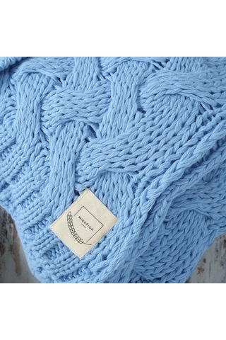 Serenita Saç Örgü Triko Tv Battaniyesi Throw Koltuk Şalı (538861611)-110X160