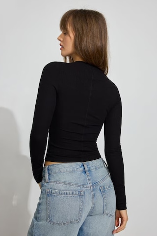 Madmext Siyah Bisiklet Yaka Slim Fit Kadın Body Mg2564 Siyah