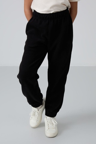 Standart Fit 2li Paket Siyah-gri Melanj Kız Çocuk Eşofman Alt - 75155 Siyah - Gri