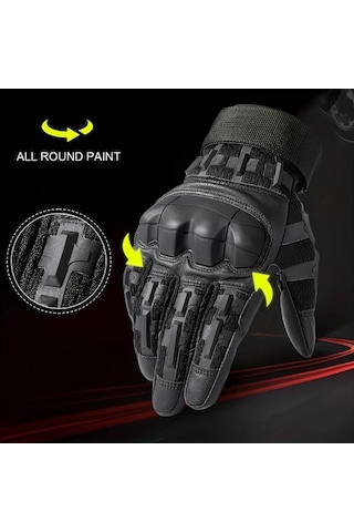 Techbloom 1 Çift Meromıbe Erkek Dokunmatik Ekran Tam Parmaklı Eldiven Brown S Siyah Nylon Karma Güvenli Bilek Kayışı Pedli Avuç İçi