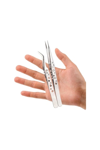 Ellea Twezers Profesyonel İpek Kirpik Cımbız Seti 2'li