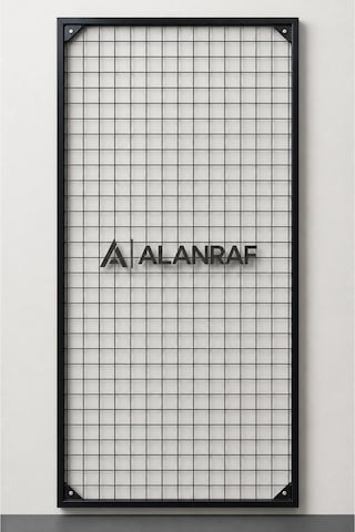 Sık Telli Tel Raf - Siyah Renkli Tel Pano Stand, Duvar Askılığı, Telefon Ve Züccaciye Raf 60x120 Cm Gri