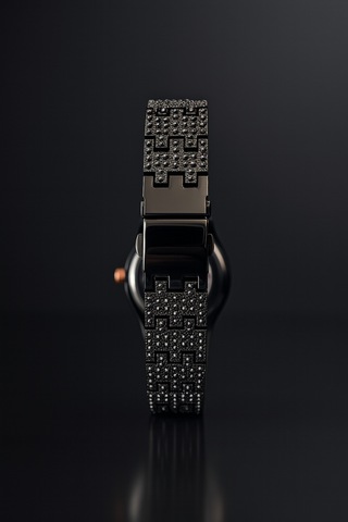 Trend Taşlı Metal Kadın Kol Saati Siiyah - 729185698 Metalik