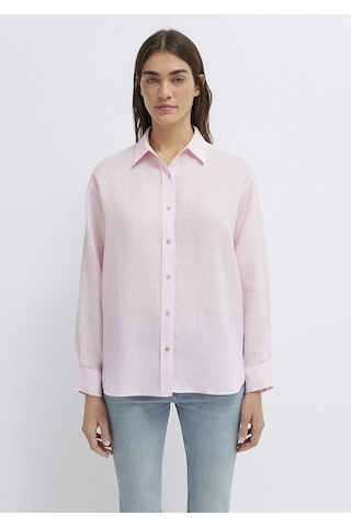 Mavi - Pembe Keten Gömlek 1210747-90773