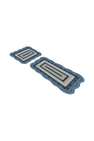 Alanur Begonya Lazer Kesim 2 Li Banyo Takimi St210163mv Mavi