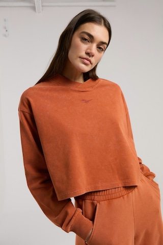 Everlast Bronx 1910 Oversize Turuncu Crop Uzun Kollu Kadın Tişört Kiremit
