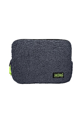 Jacbag Teddy Gri/sarı Peluş Erkek Çocuk Tablet Çantası Tablet Kılıfı