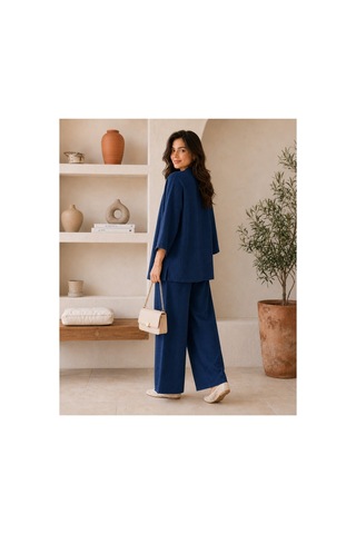 Unika Boutique Kadın Kimono Salaş 2 Li Takım Lacivert
