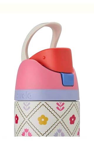 Owala 32 Oz 946 Ml Freesip Desenli Çift Katmanlı Paslanmaz Çelik Termos Kilitli Kapak Bej - Sarı