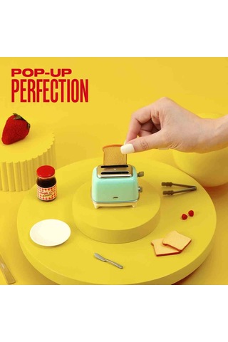 Mini Brands Magic Cook Kitchen Tost Makinesi Mini Mutfak Seti Çalışan Minyatür Oyuncak 3+