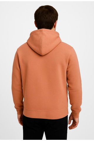 Axxel Erkek Somon Fermuarlı Kapüşonlu Sweatshirt-w590 Pembe 3 İplik Şardonlu