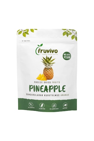 Fruvivo 4'lü Freeze Dry Paket - Mango + Ananas + Çilek + Kavun - Dondurularak Kurutulmuş Meyve Cipsi Şeker İlavesiz %100 Doğal Vegan 70 G