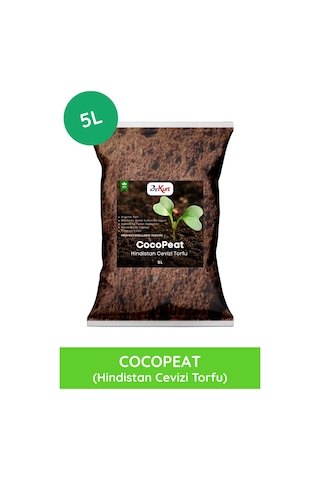 Bykurt Cocopeat Hindistan Cevizi Torfu %100 Doğal Torf Ve Bitki Toprağı Sinek Yapmaz 5 Litre