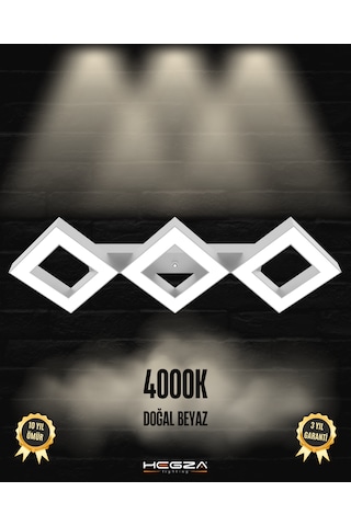 Amigo Gri Kasa, Doğal Beyaz Işık Modern Plafonyer Led Avize GRİ RENK