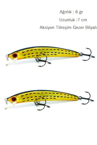 Rapala Lures Yapay Yem Suni Yem 2 Adet 6gr 7 Cm Altın