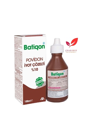 Batiqon Povidon İyot Çözelti 100 Ml Tentürdiyot Batikon (1 Adet) Batiqon Povidon İyot Çözelti 100 Ml Tentürdiyot Batikon (1 Adet)
