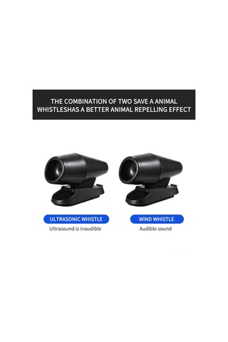 Honmex 2 Adet Otomobil Hayvan Uyarıcı: Ultrasonik Ve Rüzgarlı Fonksiyonlu, Plastik Yapı, Tüm Araçlar İçin Uygun, Geyik Köpek Kurt Vb. Engelleme Aleti